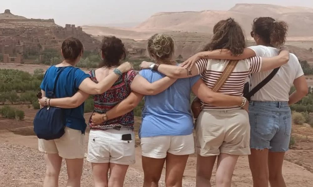 Fes to Marrakech Desert Tour – Dades Valley Views Scenic road through Dades Valley on the Fes to Marrakech Desert Tour in southern Morocco.